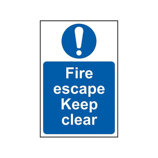 Scan Fire Escape Keep Clear - PVC Sign 200 x 300mm Scan - Dynamic Drive