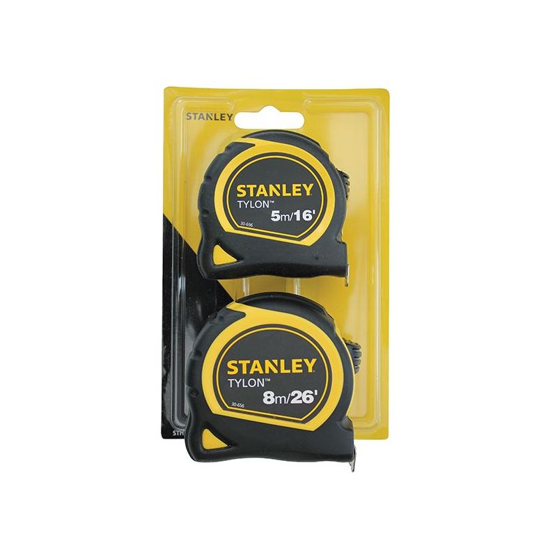 Stanley® Hand Tools Tylon™ Pocket Tapes 5m/16ft + 8m/26ft (Twin Pack) STANLEY® Hand Tools - Dynamic Drive