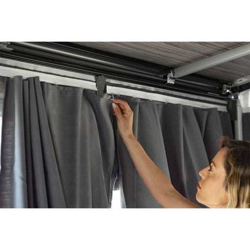 Enhance privacy with Fiamma Dark Grey Curtains Kit 1 Pair (08761 1 ) Fiamma - Dynamic Drive