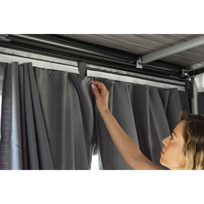 Enhance privacy with Fiamma Dark Grey Curtains Kit 1 Pair (08761 1 ) Fiamma - Dynamic Drive