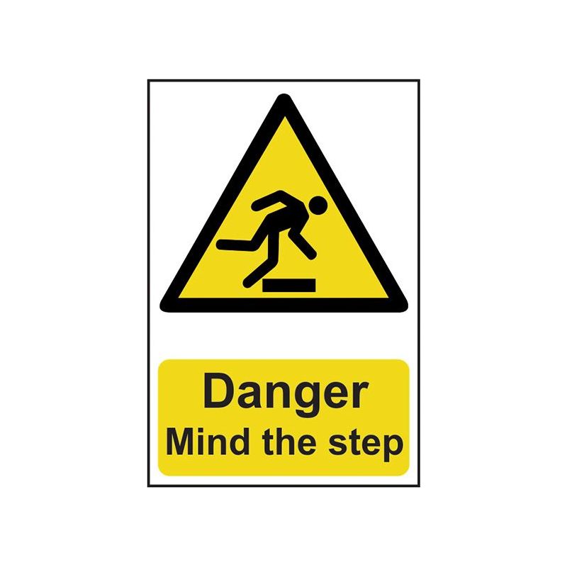 Scan Danger Mind The Step - PVC Sign 200 x 300mm Scan - Dynamic Drive