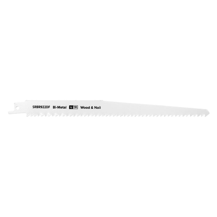 Sealey Reciprocating Saw Blade Wood & Nail 230mm 6tpi Pack of 5 SRBR922DF Sealey - Dynamic Drive