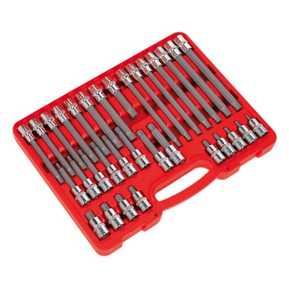 Sealey Ribe Socket Bit Set 32pc 1/2"Sq Drive AK2198 Sealey  - Dynamic Drive