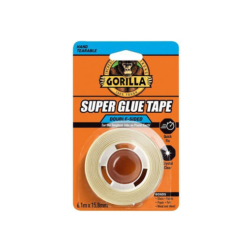 Gorilla Glue Gorilla Super Glue Tape 15.8mm x 6.1m Gorilla Glue - Dynamic Drive