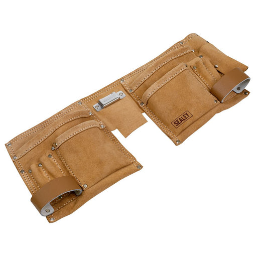 Sealey Double Pouch Leather Tool Belt STBL01 Sealey - Dynamic Drive