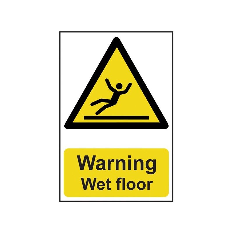 Scan Warning Wet Floor - PVC Sign 200 x 300mm Scan - Dynamic Drive