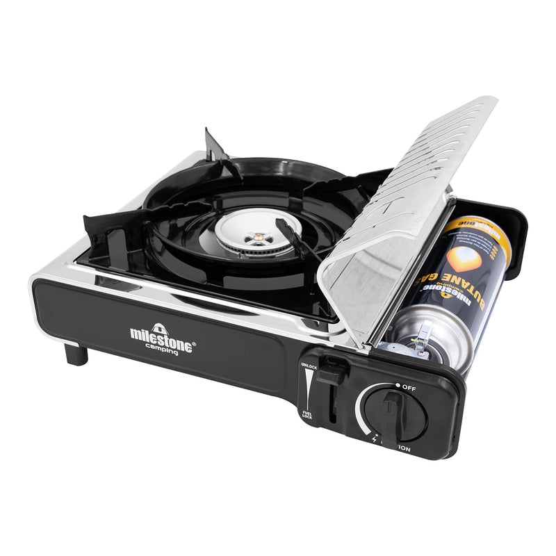 Portable Gas Stove - Fully Safety Certified 18949 Milestone Camping - Dynamic Drive