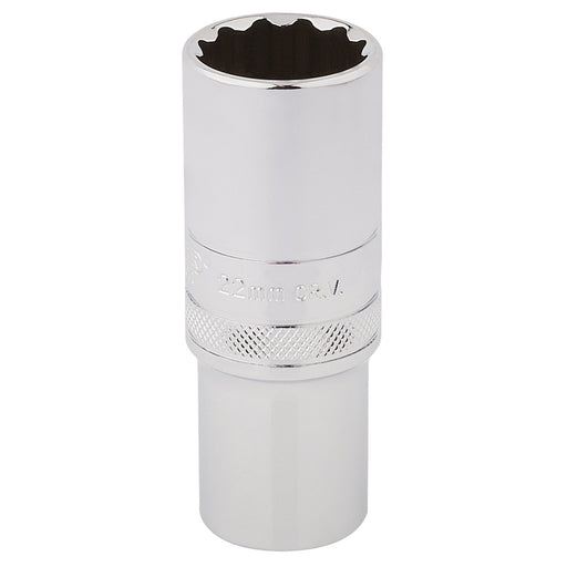 Draper HI-TORQ 12 Point Deep Socket, 1/2" Sq. Dr., 22mm 33788 Draper - Dynamic Drive