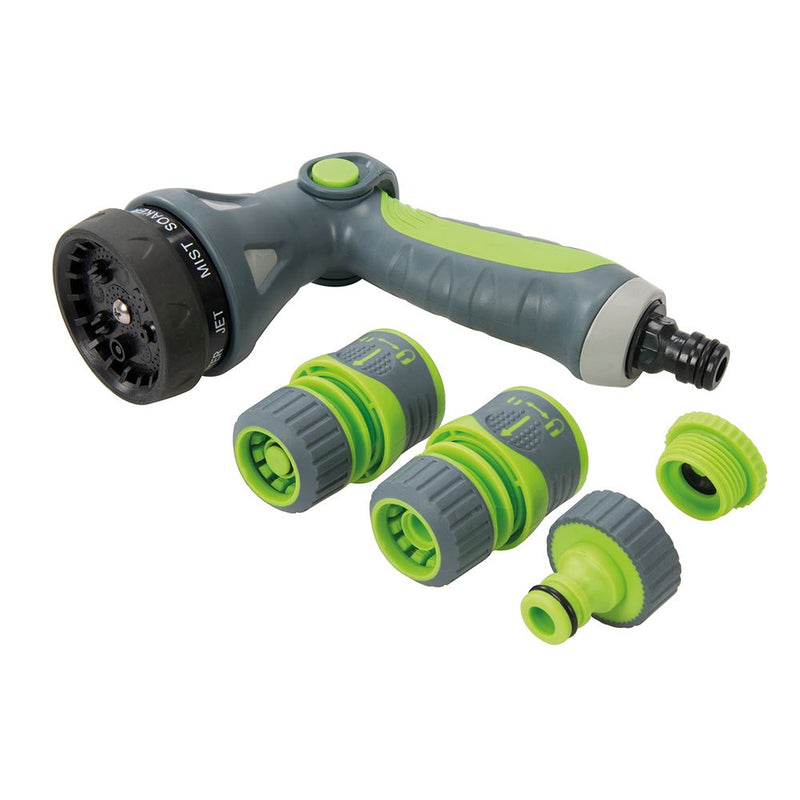 Silverline Soft-Grip Spray Gun Quick Connect Set 5pce 5pce Silverline - Dynamic Drive