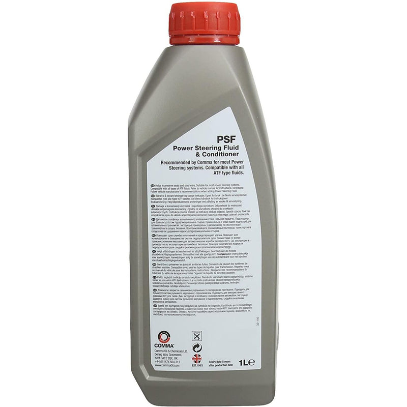 Comma - PSF Power Steering Fluid & Conditioner Oil Lubricant 1 Litre PSF1L - 1L Comma  - Dynamic Drive