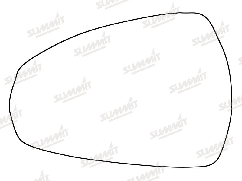 Summit Stick-On Standard Mirror Glass fits Audi A3 13 on LHS Summit - Dynamic Drive