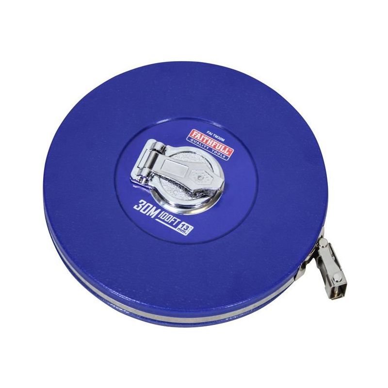Faithfull Rounded Long Tape 30m/100ft (Width 13mm) Faithfull - Dynamic Drive