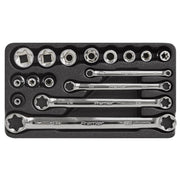 Sealey Premier 16pc Trx-Star* Socket & Spanner Set 3/8" Sq Drive E6-E24 Sealey  - Dynamic Drive