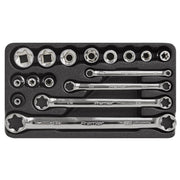 Sealey TRX-Star* 3/8"Sq Drive Socket & Spanner Set 16pc AK61801 Sealey - Dynamic Drive