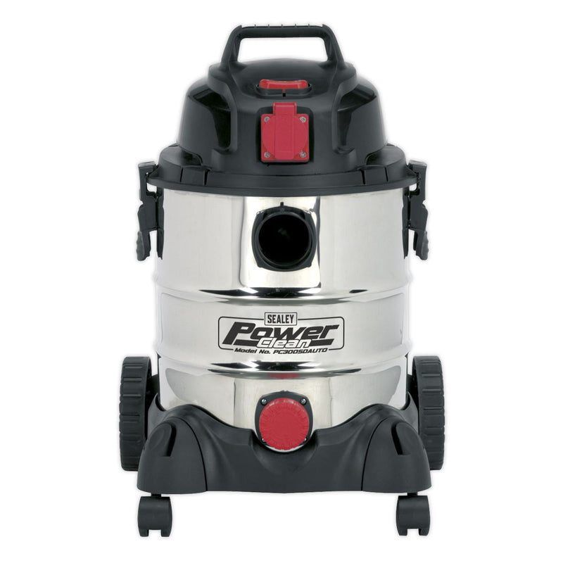 Sealey Vacuum Cleaner Industrial 20L 1400W/230V Stainless Drum Auto Start Sealey - Dynamic Drive