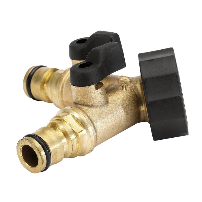 Draper Brass Double Tap Connector with Flow Control, 3/4" 36228 Draper - Dynamic Drive