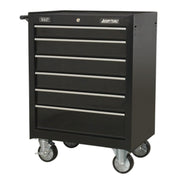 Sealey Rollcab 6 Drawer with Ball-Bearing Slides Black AP226B Sealey - Dynamic Drive