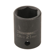 Silverline Impact Socket 1/2" Drive 6pt Metric 21mm Silverline - Dynamic Drive