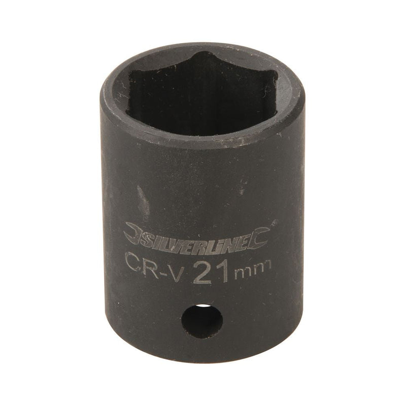 Silverline Impact Socket 1/2" Drive 6pt Metric 21mm Silverline - Dynamic Drive