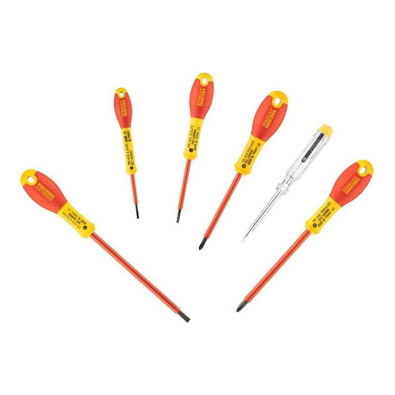 Stanley® Hand Tools FatMax® VDE Insulated Screwdriver Set, 6 Piece STANLEY® Hand Tools - Dynamic Drive
