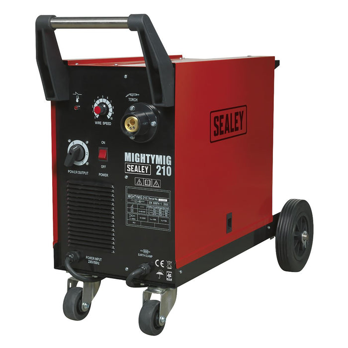 Sealey Professional Gas/No-Gas MIG Welder 210A with Euro Torch MIGHTYMIG210 Sealey - Dynamic Drive