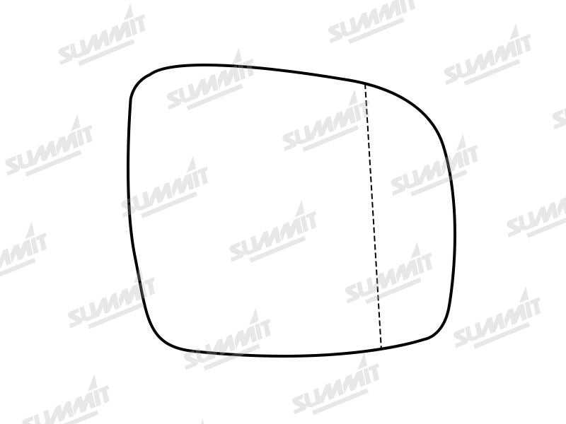 Summit Stick-On Aspheric Mirror Glass fits Chrysler Grand Voyager 07 to 17 RHS Summit - Dynamic Drive