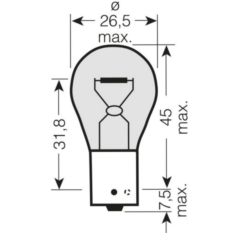 10 x 581 12V PY21W Amber Orange Indicator Car Bulbs BAU15S Off Set Pins Simply  - Dynamic Drive