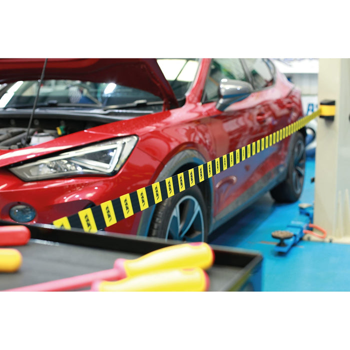 Laser Wall Mounted Magnetic Retractable Barrier 5m x 48mm 8529 Laser - Dynamic Drive