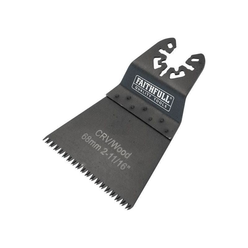 Faithfull Multi-Function Tool CrV Flush Fast Cut Wood Ground Side Set 68mm Faithfull - Dynamic Drive