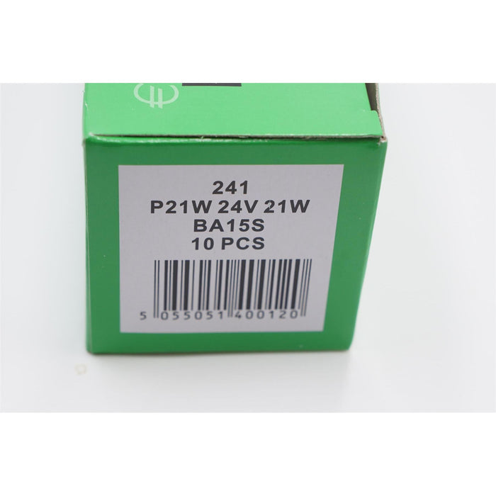 10 x Eurolec 241 P21W BA15S Brake Tail Indicator Reverse Fog Light Bulb 24v 21w Eurolec  - Dynamic Drive