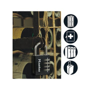 Master Lock Black Finish 40mm 4-Digit Combination Padlock Master Lock - Dynamic Drive