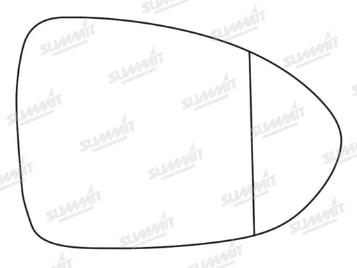 Summit Stick-On Aspheric Mirror Glass fits Kia Rio 13> RHS Summit - Dynamic Drive