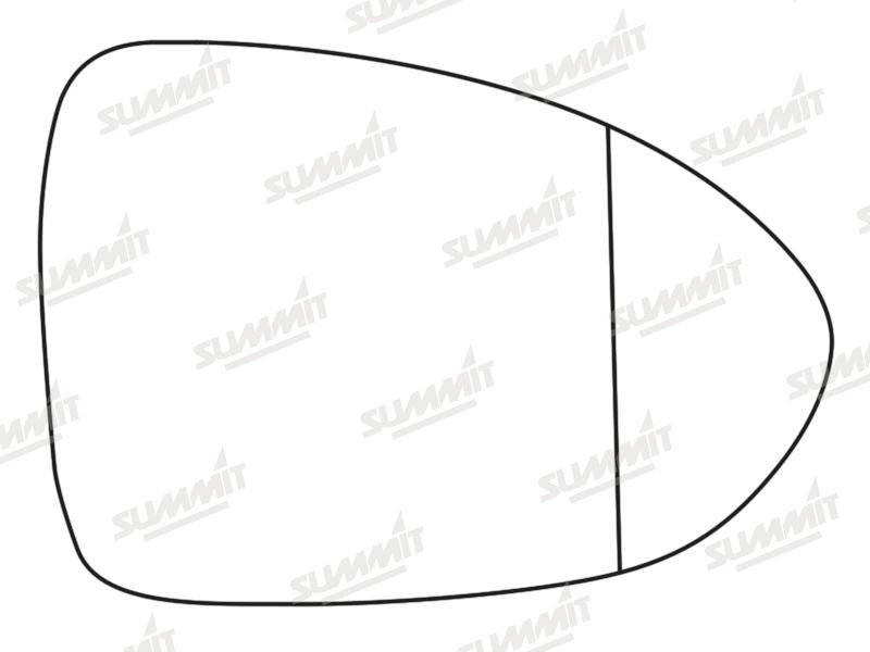 Summit Stick-On Aspheric Mirror Glass fits Kia Rio 13> RHS Summit - Dynamic Drive