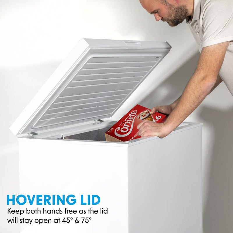 Baridi Freestanding Chest Freezer 142L Capacity - White DH120 Baridi - Dynamic Drive