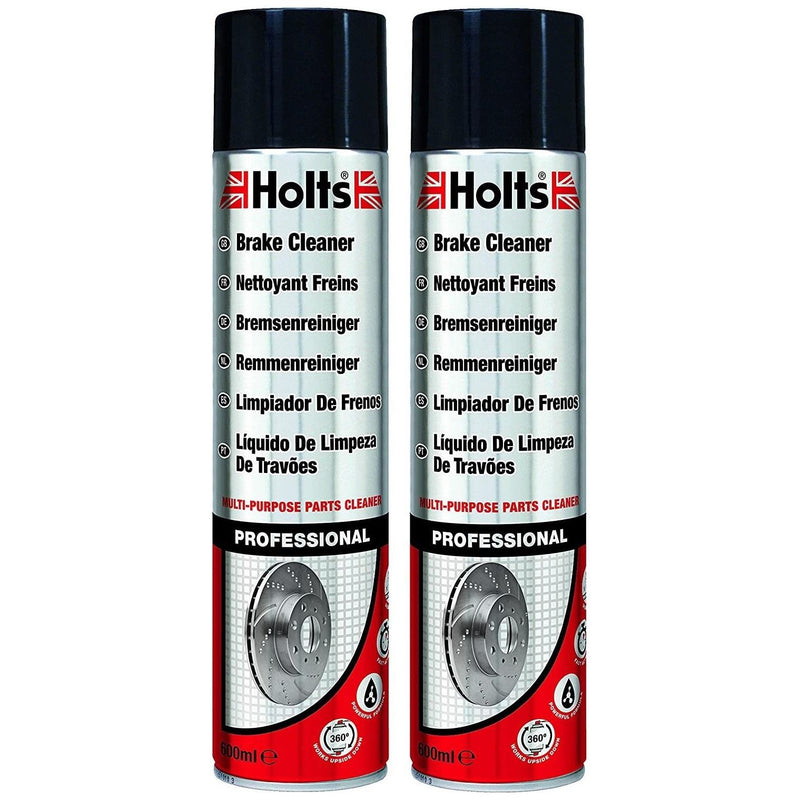 2x Holts Professional Brake & Clutch Cleaner Spray Grime Degreaser Remover 600ml Holts - Dynamic Drive