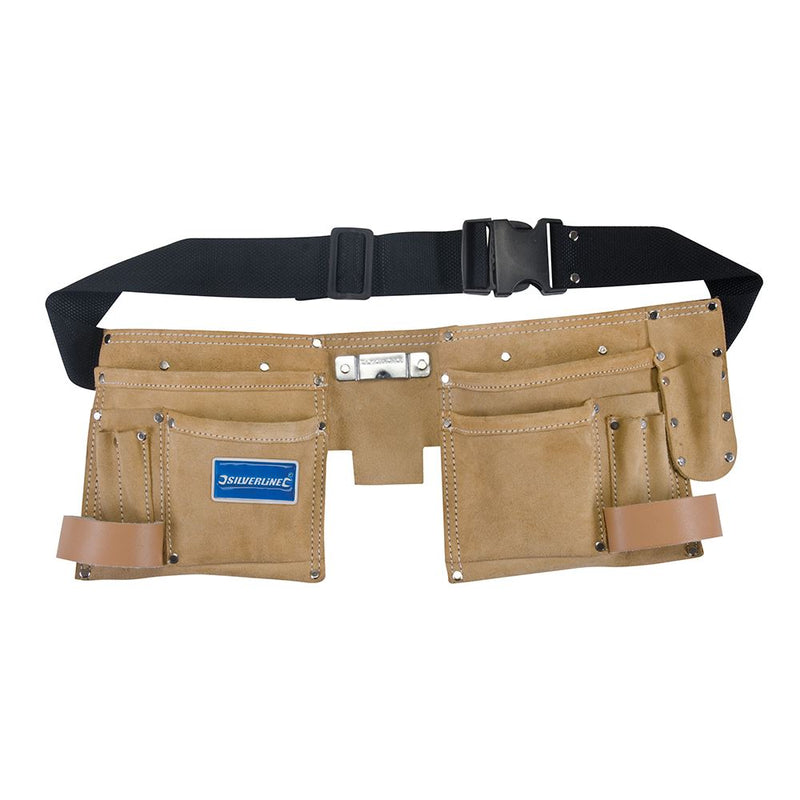 Silverline Double Pouch Tool Belt 11 Pocket 300 x 200mm Silverline - Dynamic Drive