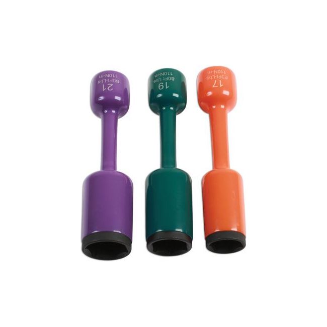 Laser Wheel Nut Torsion Socket Set 3pc 6679 Laser - Dynamic Drive
