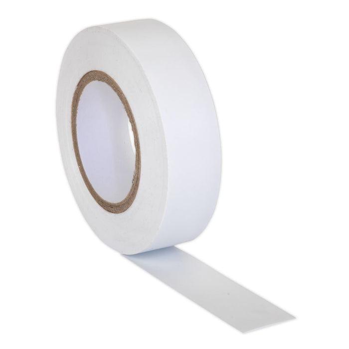 Sealey PVC Insulating Tape 19mm x 20m White Pack of 10 ITWHT10 Sealey - Dynamic Drive