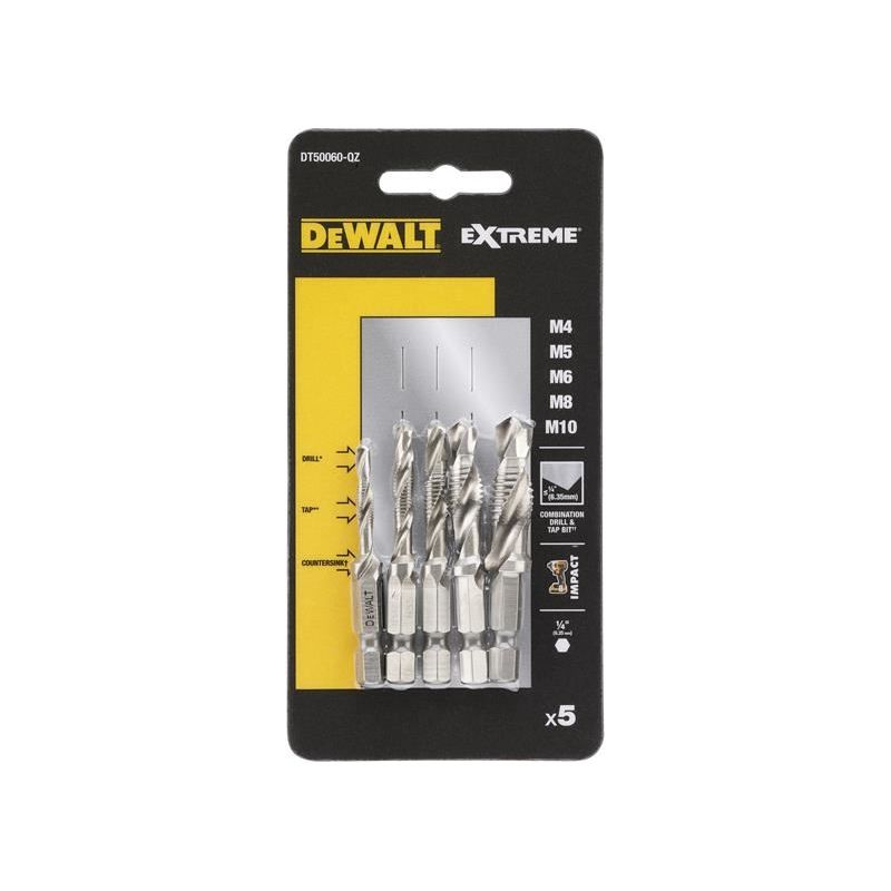 Dewalt Power Tools DT50060 Impact Ready Drill Tap Set, 5 Piece DeWALT Power Tools - Dynamic Drive