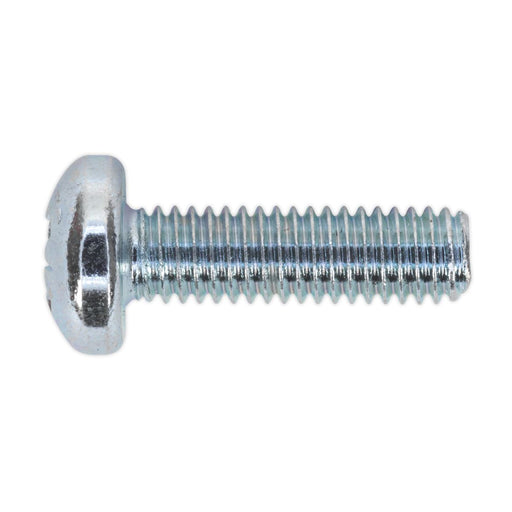 Sealey Machine Screw M6 x 20mm Pan Head Pozi Zinc Pack of 50 MSP620 Sealey - Dynamic Drive