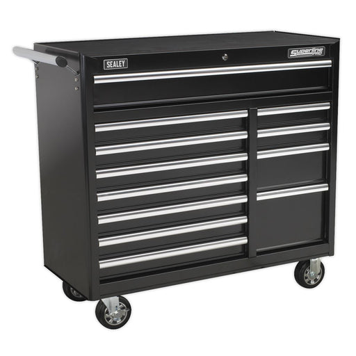 Sealey Rollcab 12 Drawer with Ball-Bearing Slides Heavy-Duty Black AP41120B Sealey - Dynamic Drive