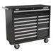 Sealey Rollcab 12 Drawer with Ball-Bearing Slides Heavy-Duty Black AP41120B Sealey - Dynamic Drive