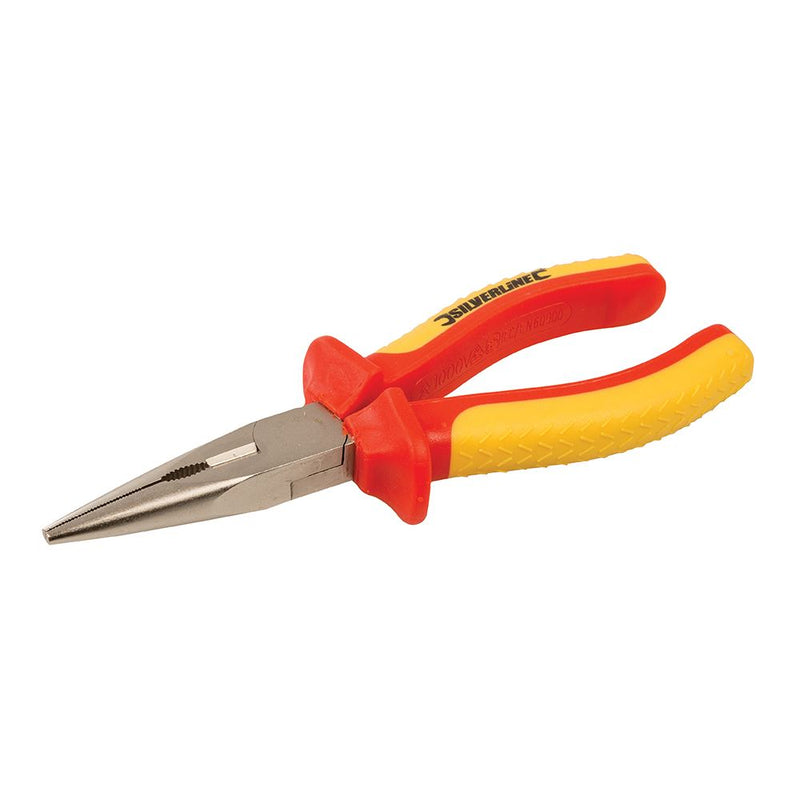 Silverline Expert VDE Long Nose Pliers 160mm Silverline - Dynamic Drive