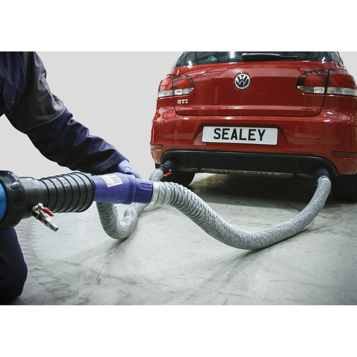Sealey Exhaust Fume Extractor with 3m Ducting EFS07 Sealey - Dynamic Drive