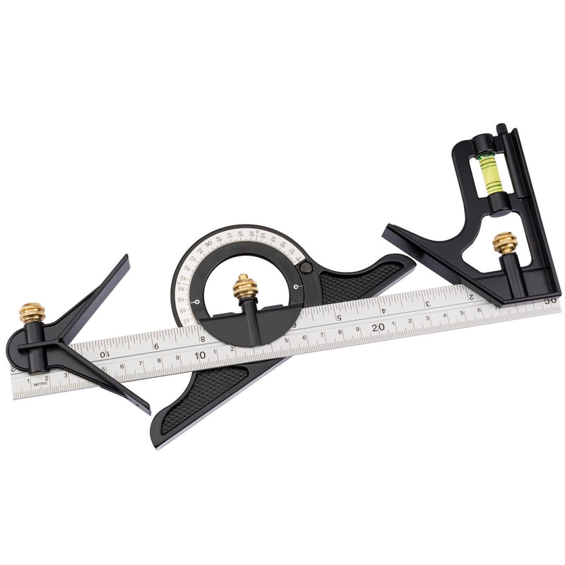 Draper Combination Square with Centre Head and Protractor, 300mm 34704 Draper - Dynamic Drive