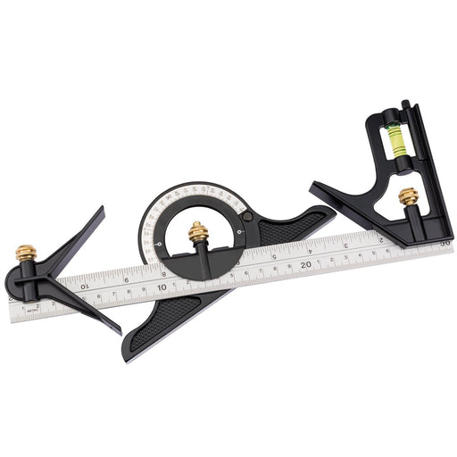 Draper Combination Square with Centre Head and Protractor, 300mm 34704 Draper - Dynamic Drive