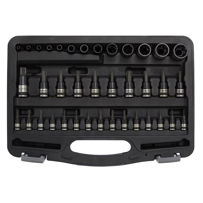 Sealey TRX-Star* Socket & Security Socket Bit Set 38pc 1/4" 3/8" & 1/2"Sq Drive Sealey  - Dynamic Drive