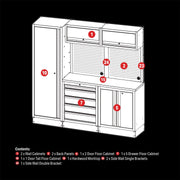 Draper BUNKER Modular Storage Combo with Hardwood Worktop (11 Piece) 04488 Draper - Dynamic Drive