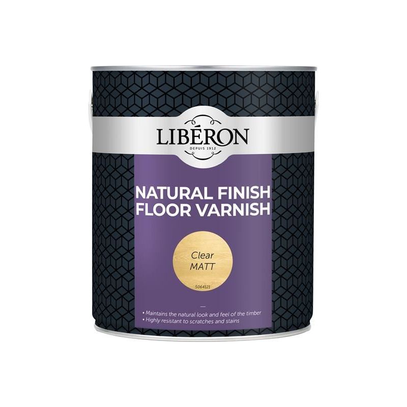 Liberon Natural Finish Floor Varnish Clear Matt 2.5 litre Liberon - Dynamic Drive