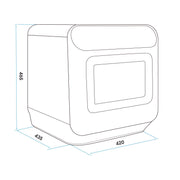 Baridi Mini Portable Tabletop 6L Dishwasher with 3 Place Settings, 7 Wash Functions - DH72 Baridi  - Dynamic Drive